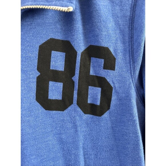 Victorias Secret Pink Blue Quarter Zip Fleece Sweatshirt Size Large - Picture 3 of 6